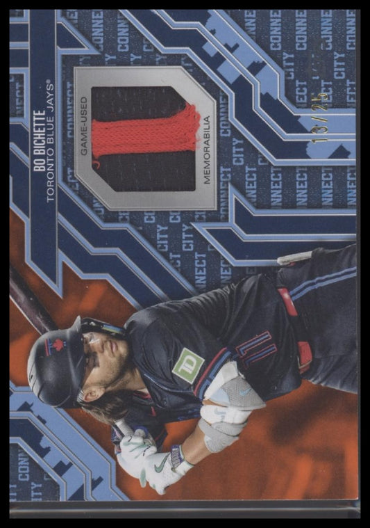 Bo Bichette 2025 Topps #CC2-BB City Connect Swatch Relics Orange #/25 - Front