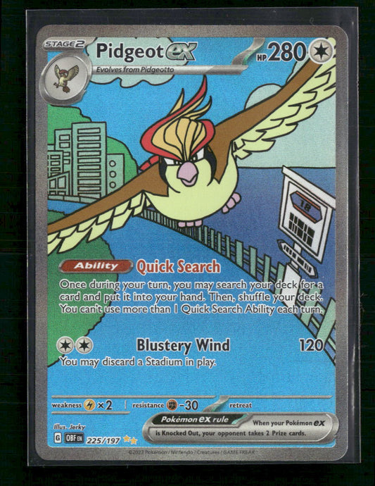 Pidgeot ex SV03: Obsidian Flames #225/197 - Front