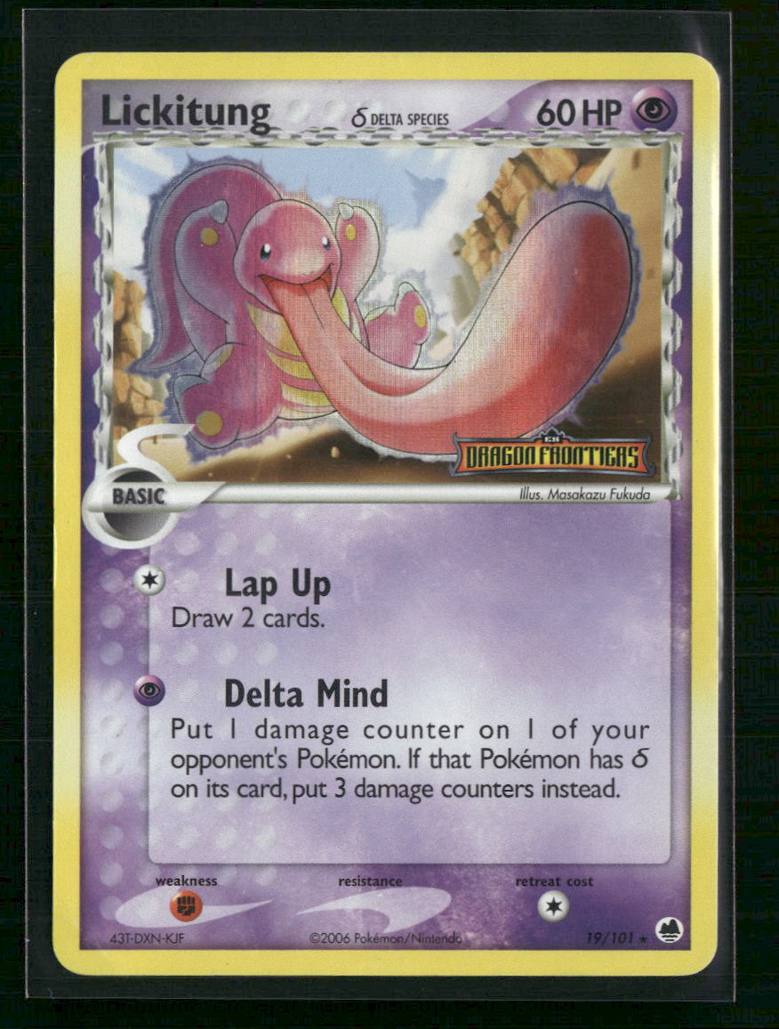 Lickitung (Delta Species) Dragon Frontiers #19/101 - Reverse Holo - Front