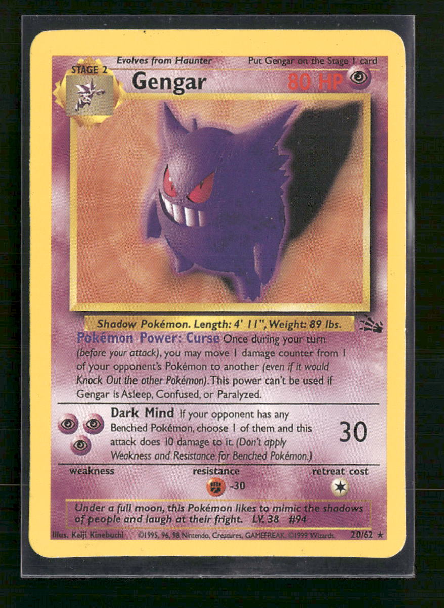 Gengar (20) Fossil #20/62 - Front