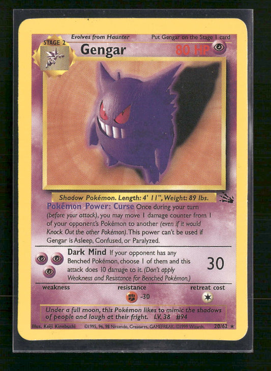 Gengar (20) Fossil #20/62 - Front