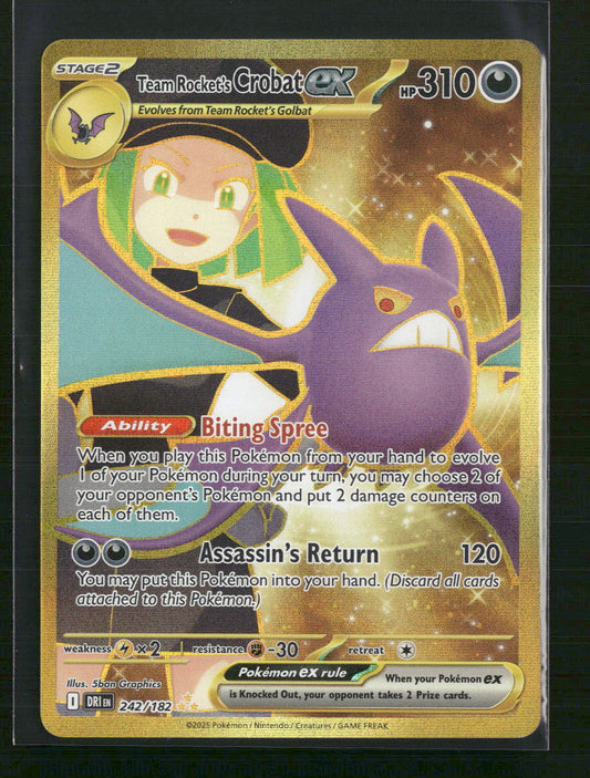 Team Rocket's Crobat ex SV10: Destined Rivals #242/182 - Front