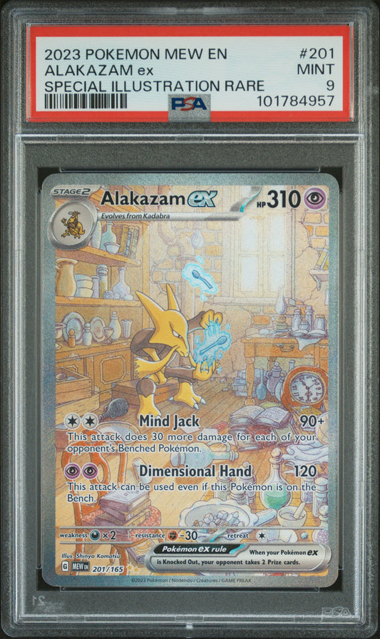 Alakazam Ex 2023 Pokemon Mew En-151 #201 Special Illustration Rare PSA 9 - Front