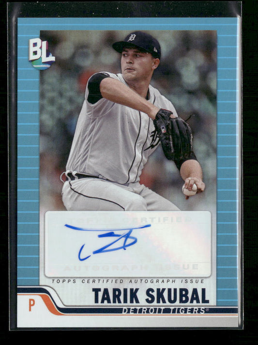 Tarik Skubal 2023 Topps Big League #BLA-TS Big League Blue Foil Autographs - Front