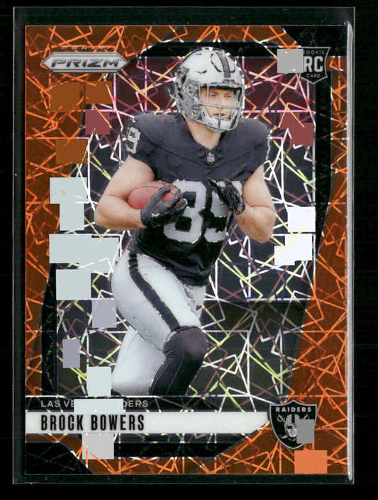 Brock Bowers 2024 Panini Prizm #315 Orange Ice - Front