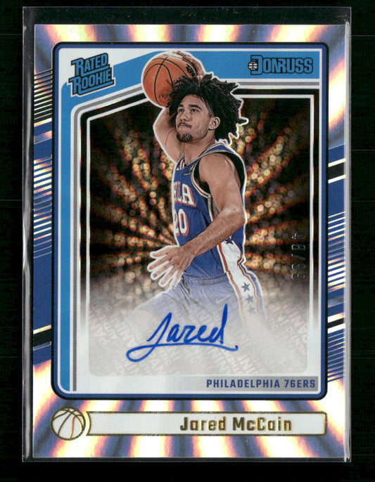 Jared McCain 2024-25 Donruss #258 Rated Rookies Signatures /99 - Front