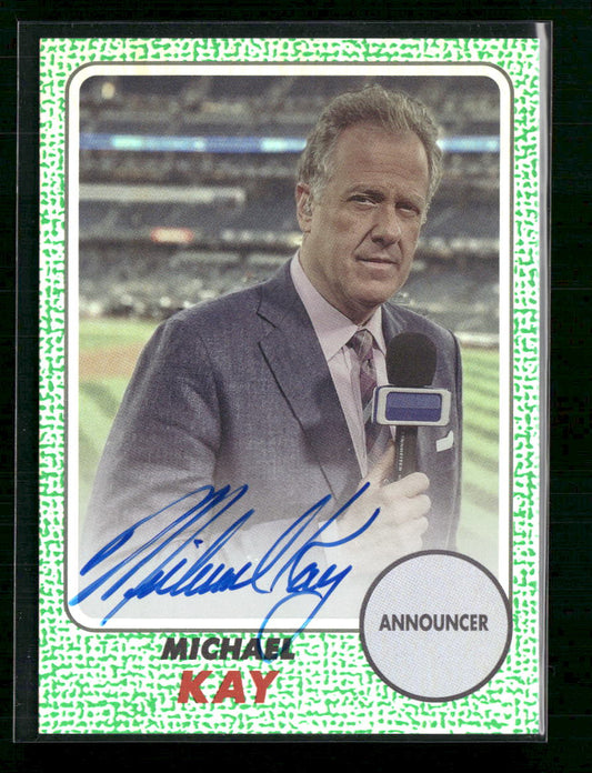 Michael Kay 2024 Topps Archives Fan Favorite Auto Green Foilboard #/99 - Front