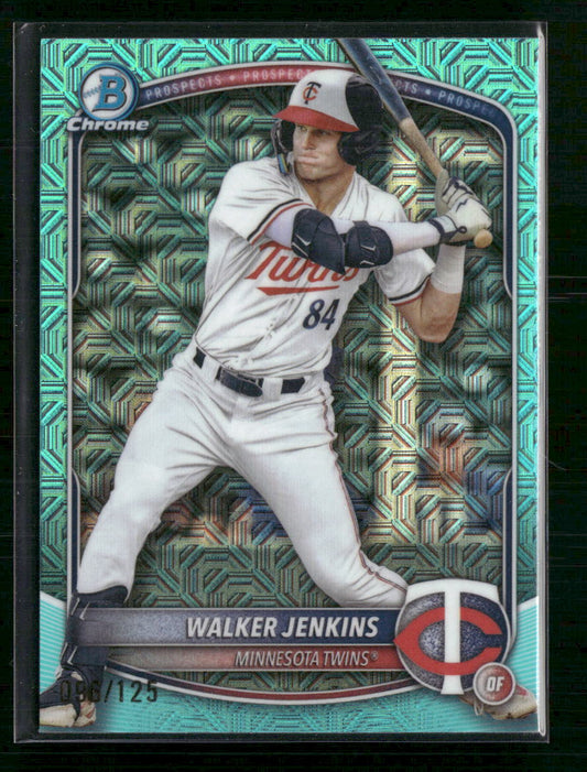Walker Jenkins 2025 Bowman #BCP-1 Chrome Prospects X-Fractor - Front