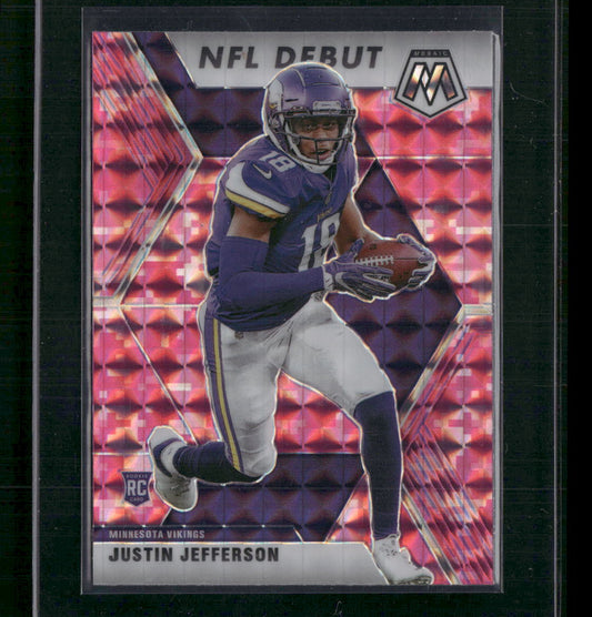 Justin Jefferson 2020 Panini Mosaic #270 Prizm Camo Pink - Front