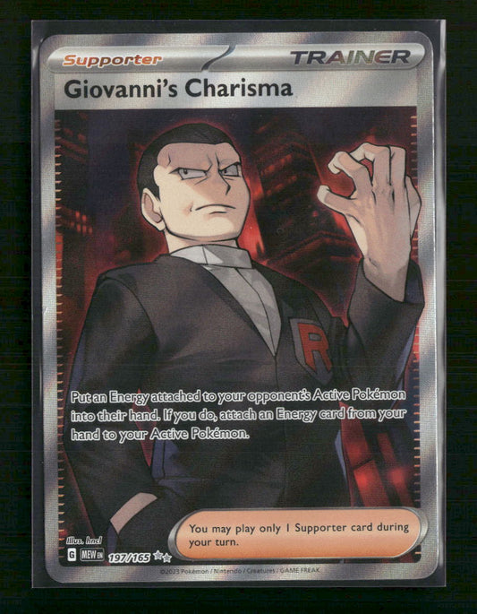 Giovanni's Charisma SV: Scarlet & Violet 151 #197/165 - Front