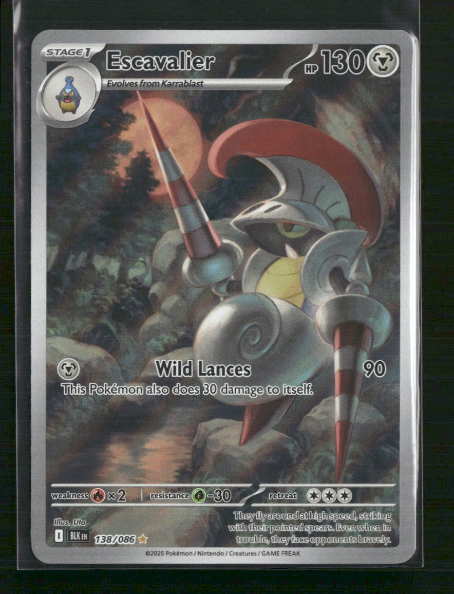 Escavalier Black Bolt Pokemon #138/086 - Front