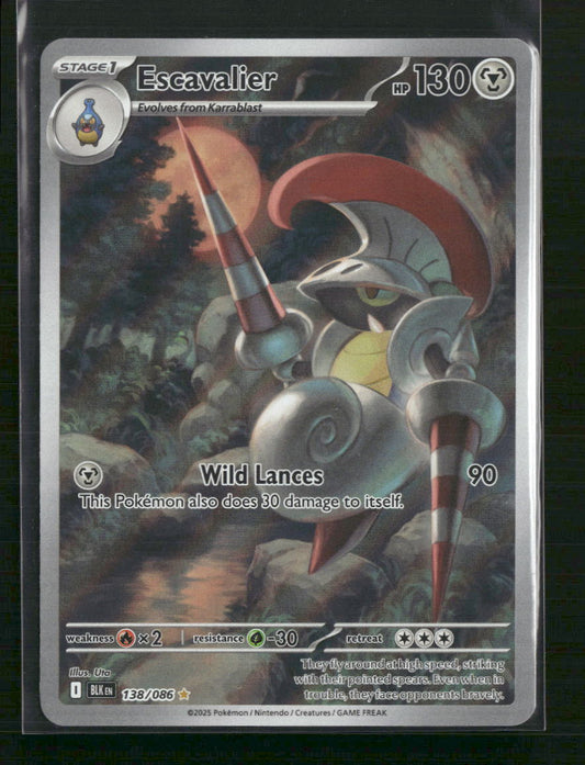 Escavalier Black Bolt Pokemon #138/086 - Front