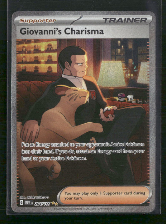 Giovanni's Charisma SV: Scarlet & Violet 151 #204/165 - Front