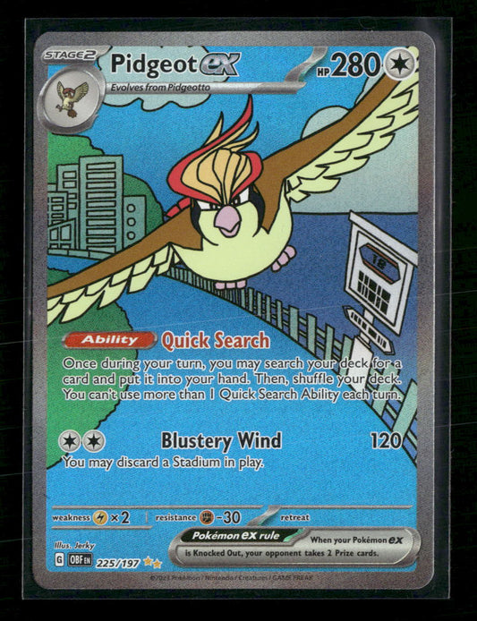 Pidgeot ex SV03: Obsidian Flames #225/197 - Front