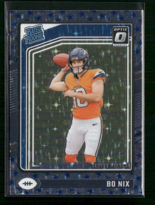 Bo Nix 2024 Donruss Optic #209 Stars - Front