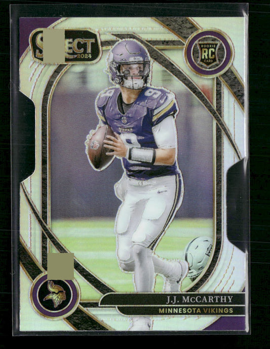 J.J. McCarthy 2024 Panini Select #246 Silver Prizm Die Cut - Front