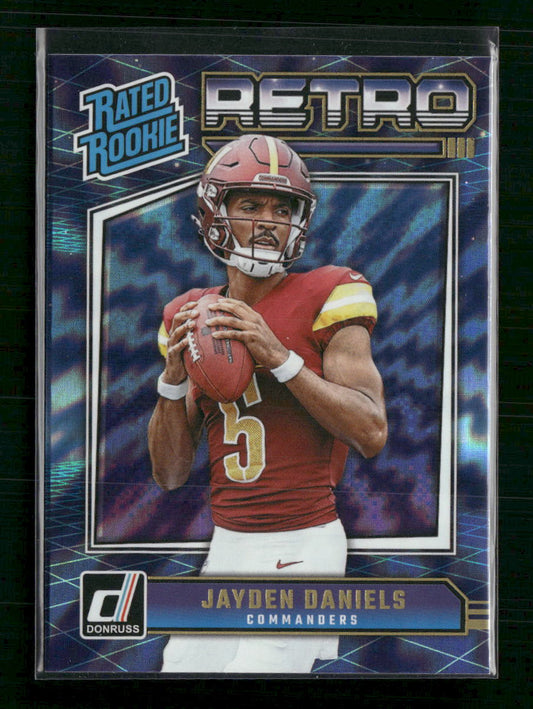 Jayden Daniels 2024 Donruss #11 Rated Rookies Retro - Front