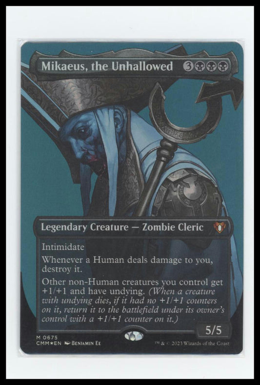 Mikaeus, the Unhallowed (Borderless) Commander Masters #675 - Front