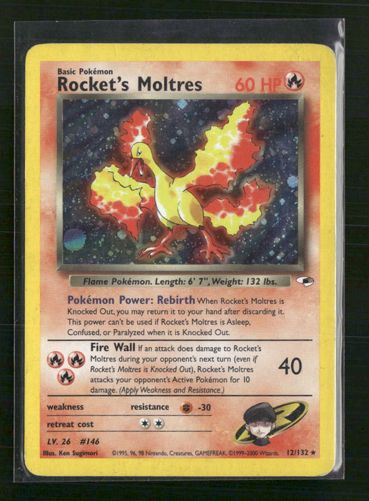Rocket's Moltres Gym Heroes #012/132 - Front