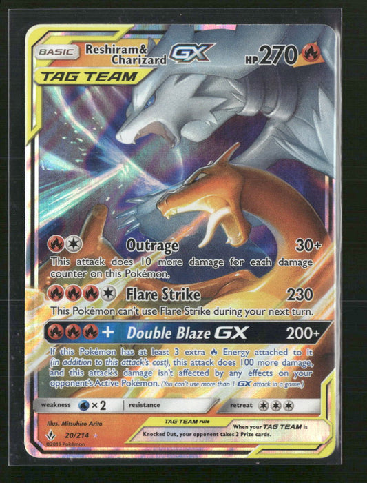 Reshiram & Charizard GX SM - Unbroken Bonds #20/214 - Front