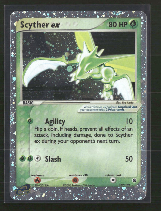 Scyther ex Ruby and Sapphire #102/109 - Front