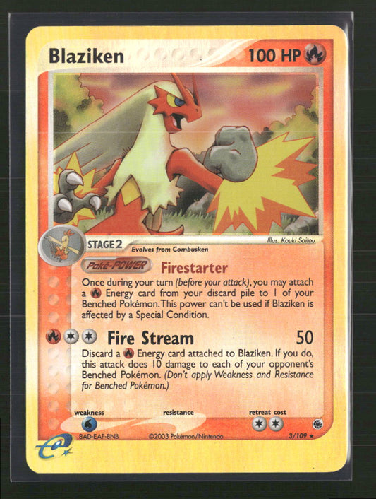 Blaziken Ruby and Sapphire #3/109 - Reverse Holo - Front