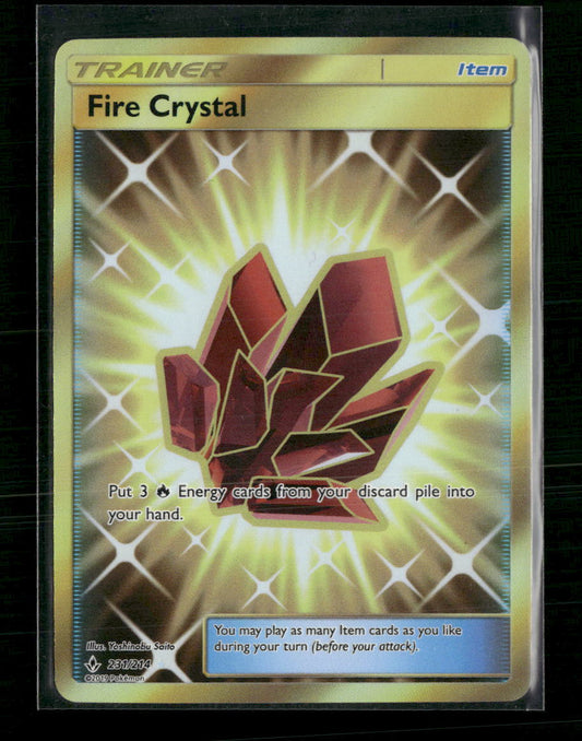 Fire Crystal (Secret) SM - Unbroken Bonds #231/214 - Front