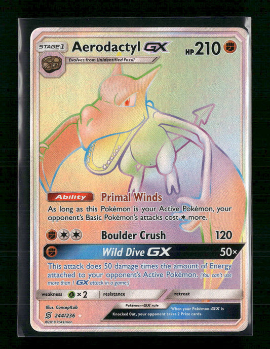 Aerodactyl GX (Secret) SM - Unified Minds #244/236 - Front