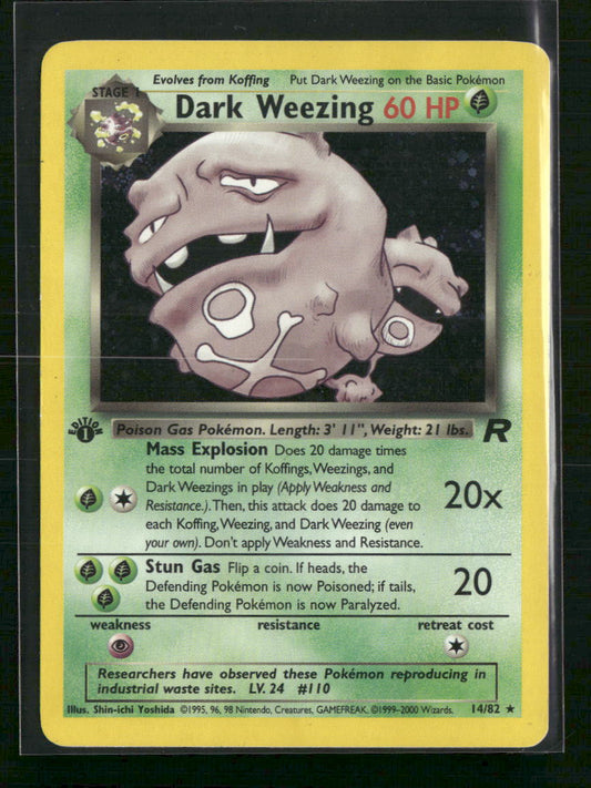 Dark Weezing (14) Team Rocket #14/82 - 1st Edition