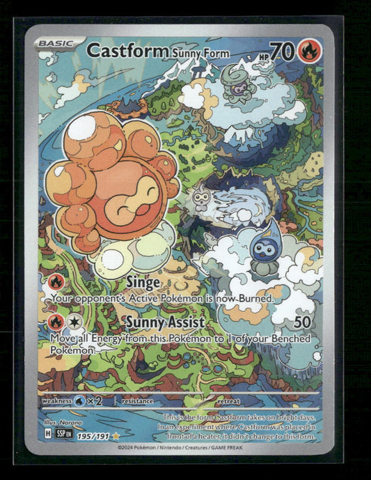 Castform Sunny Form SV08: Surging Sparks #195/191