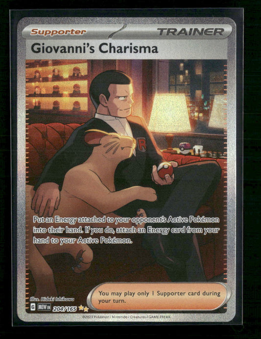 Giovanni's Charisma SV: Scarlet & Violet 151 #204/165