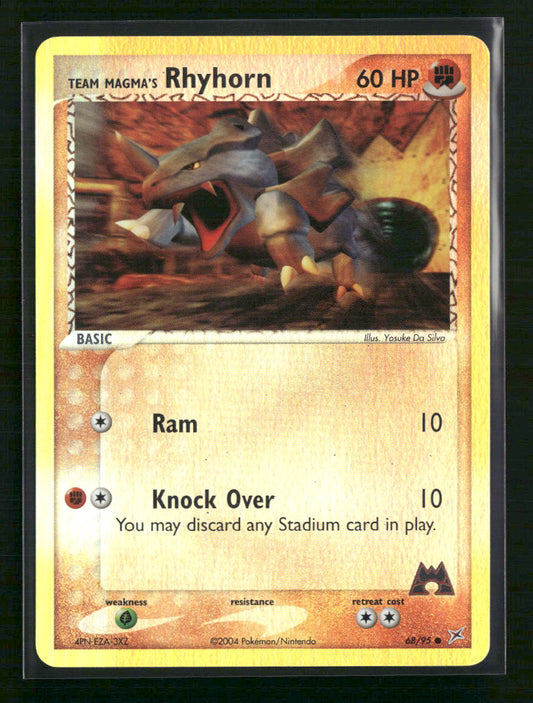 Team Magma's Rhyhorn Team Magma vs Team Aqua #68/95