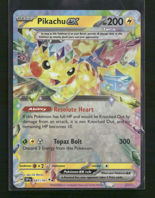 Pikachu ex SV08: Surging Sparks #057/191