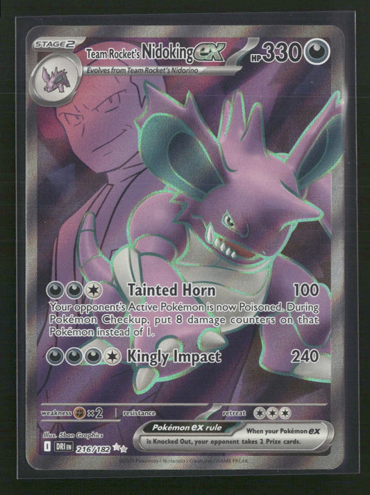 Team Rocket's Nidoking ex SV10: Destined Rivals #216/182