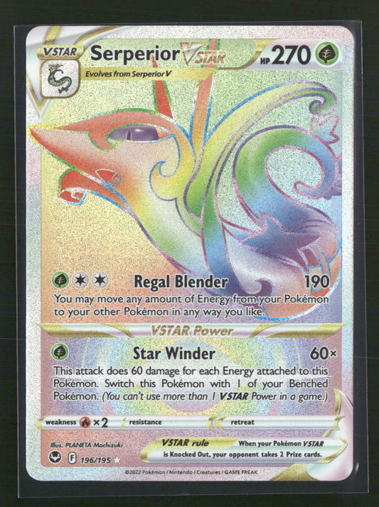 Serperior VSTAR (Secret) SWSH12: Silver Tempest #196/195