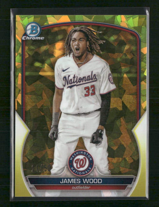 James Wood 2023 Bowman Chrome #BCP-224 Prospects Gold Shimmer Refractor #/50