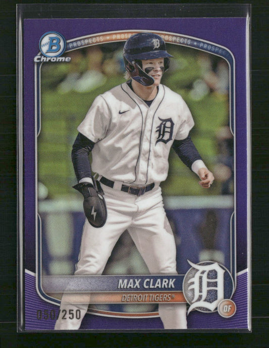 Max Clark 2025 Bowman #BCP-24 Chrome Prospects Purple Refractor #/250