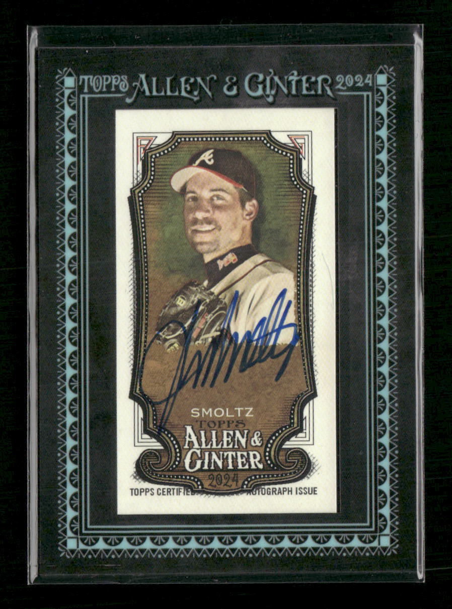 John Smoltz 2024 Topps A&G X #MA-JSM Framed Mini Baseball Autographs #/25