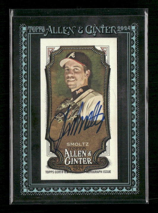 John Smoltz 2024 Topps A&G X #MA-JSM Framed Mini Baseball Autographs #/25