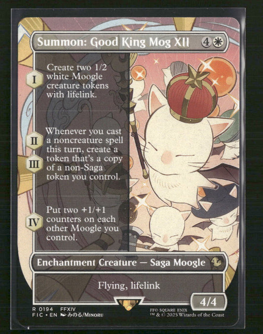 Summon: Good King Mog XII (Borderless) Commander: FINAL FANTASY #194