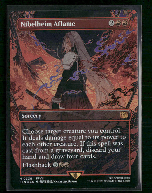 Nibelheim Aflame (Borderless) FINAL FANTASY #339 Foil