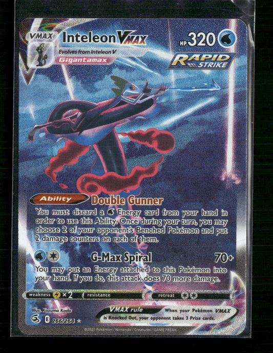 Inteleon VMAX (Alternate Art Secret) SWSH08: Fusion Strike #266/264 - Front