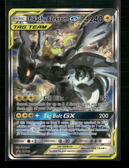Pikachu & Zekrom GX SM Promos #SM168 - Front