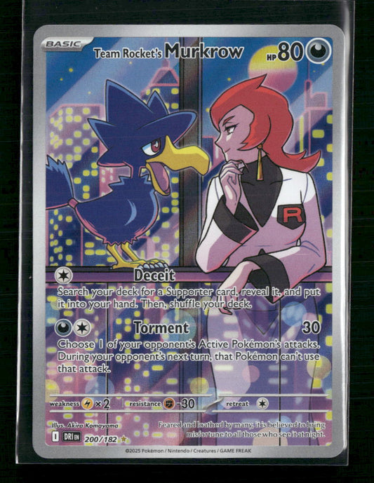 Team Rocket's Murkrow SV10: Destined Rivals #200/182 - Front