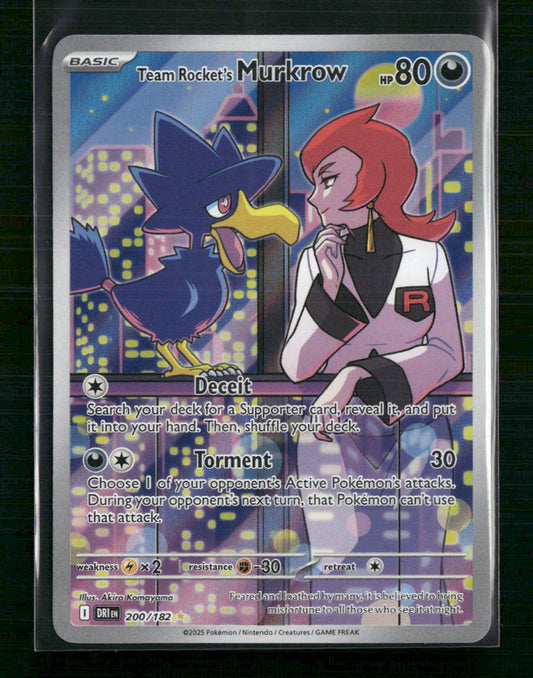 Team Rocket's Murkrow SV10: Destined Rivals #200/182 - Front