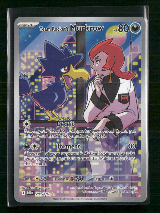 Team Rocket's Murkrow SV10: Destined Rivals #200/182 - Front