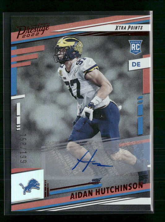 Aidan Hutchinson – 2022 Prestige Xtra Points Auto #158/199