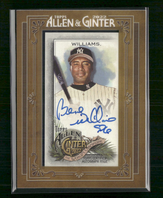 Bernie Williams 2022 Topps Allen & Ginter Auto