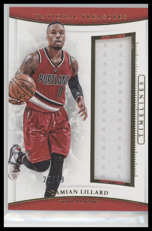 Damian Lillard 2016-17 Panini Timelines Jersey Relic #20/49 Trail Blazers