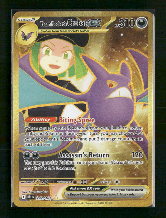 Team Rocket's Crobat ex SV10: Destined Rivals #242/182